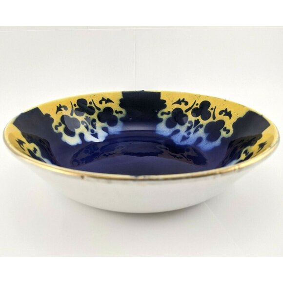 H. Boulenger Choisy Le Roi Bowl France Blue Yellow - Picture 7 of 12